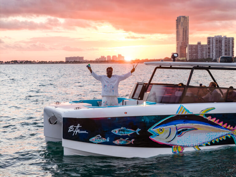 Art on Water: Revolution Marine Group Unveils Bradley Theodore–Wrapped Heritage 36 at Miami Art Week Image